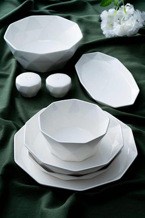 سرویس غذاخوری سفید 6 نفره ACAR - کد 930349186