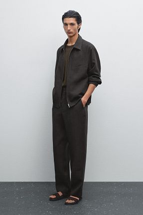 کت قهوه ای مردانه رگولار Massimo Dutti - کد 930355262