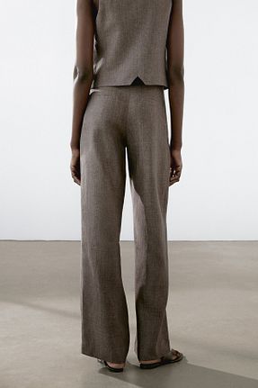 شلوار آبی زنانه کتان Massimo Dutti - کد 930356492