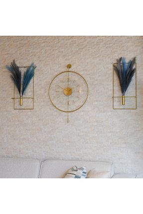 ساعت دیواری طلائی 60 * 80 MetaQuartz Aksesuar - کد 774074299