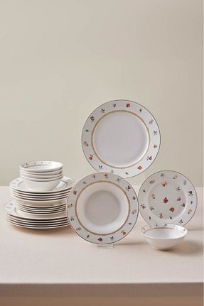 سرویس غذاخوری سفید 6 نفره Karaca - کد 930364409