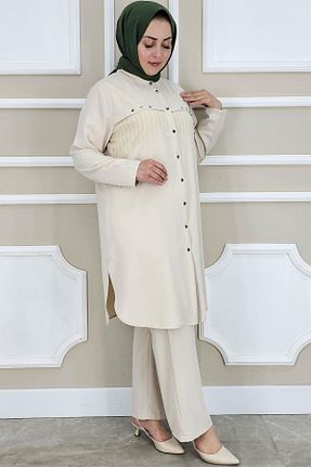 ست بالاتنه و پائین تنه حجاب طوسی زنانه رگولار PYS - کد 930363474