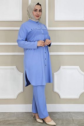 ست بالاتنه و پائین تنه حجاب آبی زنانه رگولار PYS - کد 930363645