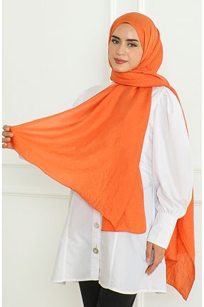 روسری نارنجی پنبه ای sefamerve - کد 860814511
