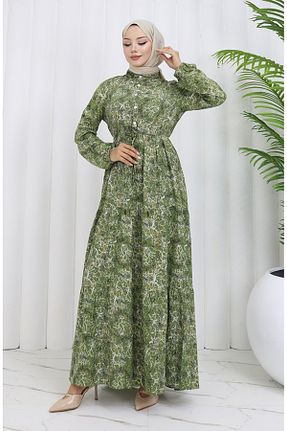 لباس حجاب خاکی زنانه Relaxed sefamerve - کد 833374527