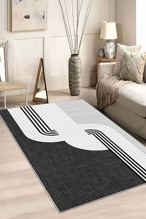 فرش طوسی زیره ضد لغزش df home - کد 900599213