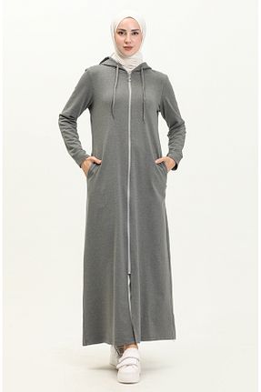 کلاه و ابایا طوسی زنانه پنبه ای sefamerve - کد 833370541