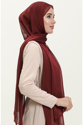 روسری زرشکی شیفون sefamerve - کد 841205638
