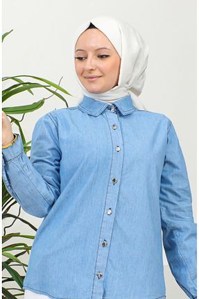 پیراهن حجاب آبی زنانه Relaxed sefamerve - کد 833376572