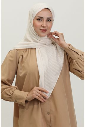 روسری بژ شیفون sefamerve - کد 837977399
