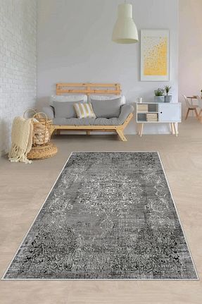 فرش طوسی زیره ضد لغزش Hülya Home - کد 175190564