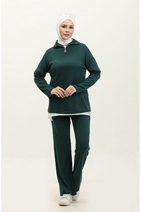 شلوار کرمگن سبز زنانه پلی استر sefamerve - کد 836139602
