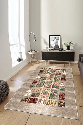 فرش بژ زیره ضد لغزش UZZA - کد 760984275