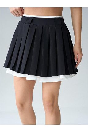 دامن مشکی زنانه پارچه Coral - کد 928394410