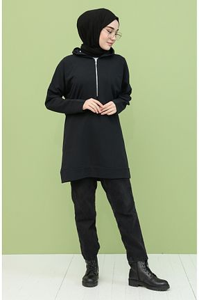 سوئیشرت حجاب مشکی زنانه پنبه ای sefamerve - کد 836068021