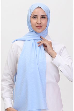 روسری آبی پلی استر sefamerve - کد 847817854
