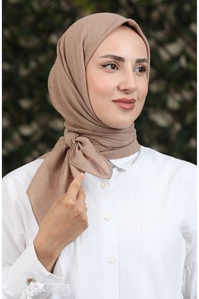 روسری قهوه ای 100 x 100 sefamerve - کد 849314219