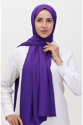 روسری بنفش پلی استر sefamerve - کد 847264422