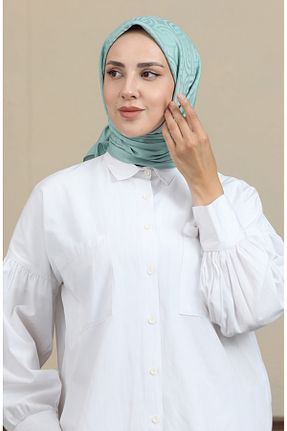 روسری سبز پلی استر sefamerve - کد 850539077
