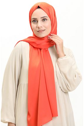 روسری نارنجی 70 * 180 sefamerve - کد 837976517