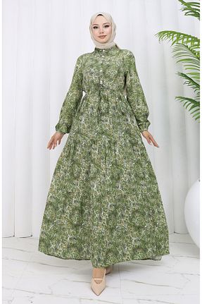 لباس حجاب خاکی زنانه Relaxed sefamerve - کد 833374527