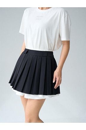 دامن مشکی زنانه پارچه Coral - کد 928394410