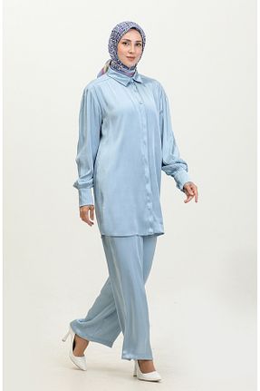ست بالاتنه و پائین تنه حجاب آبی زنانه Relaxed sefamerve - کد 836067853