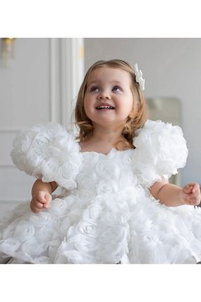 لباس سفید بچه گانه بافتنی İlknur Karaca Design - کد 930480496