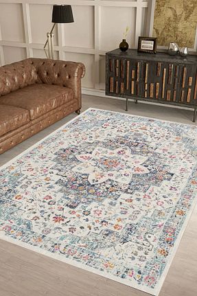 فرش سفید زیره ضد لغزش Hülya Home - کد 824855751