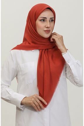 روسری نارنجی پنبه ای sefamerve - کد 837977168