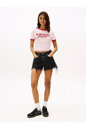 شلوارک و برمودا مشکی زنانه رگولار Tommy Hilfiger - کد 901396064