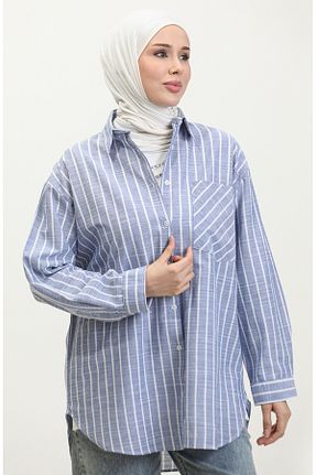 پیراهن حجاب سرمه ای زنانه Relaxed sefamerve - کد 833377351