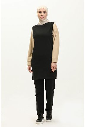 شلوار کرمگن مشکی زنانه ساق پهن sefamerve - کد 836146813