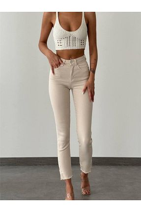 شلوار بژ زنانه پارچه Coral - کد 917237816
