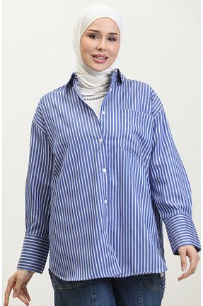 پیراهن حجاب سرمه ای زنانه Relaxed sefamerve - کد 833381436