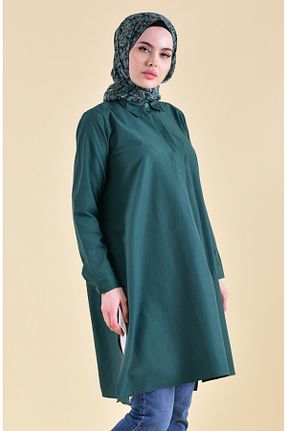 تونیک حجاب سبز زنانه ویسکون sefamerve - کد 834609884