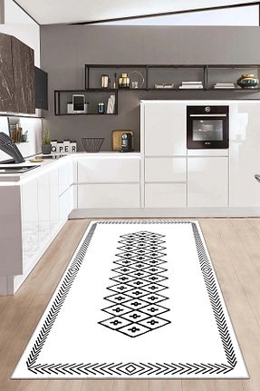 فرش آشپزخانه سفید پلی استر Hülya Home - کد 897758280
