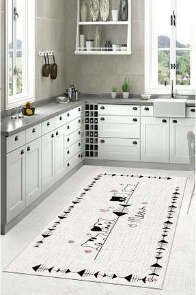 فرش آشپزخانه رنگی پلی استر Hülya Home - کد 184382955
