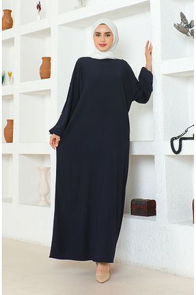کلاه و ابایا سرمه ای زنانه پلی استر sefamerve - کد 860813919