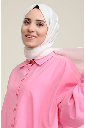 روسری سفید پنبه پلی استر sefamerve - کد 848427877