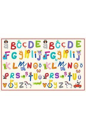 فرش بچه گانه سفید پلی استر Hülya Home - کد 825551466