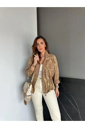 کاپشن قهوه ای زنانه رگولار QİMYA BUTİK - کد 930367766