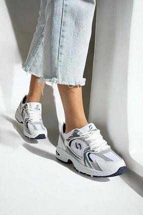 کفش اسنیکر سفید زنانه بند دار LANDSHOES - کد 899451043
