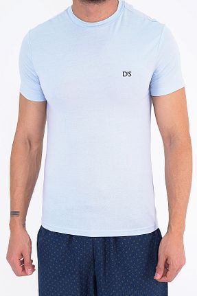 ست لباس راحتی آبی مردانه طرح دار D