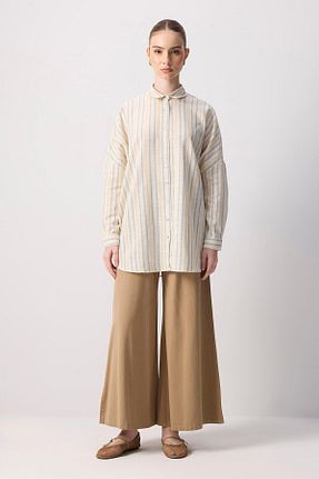 پیراهن حجاب نباتی زنانه اورسایز Touche Prive - کد 930390452