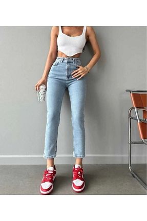 شلوار جین آبی زنانه پاچه لوله تفنگی mooishan - کد 930388930