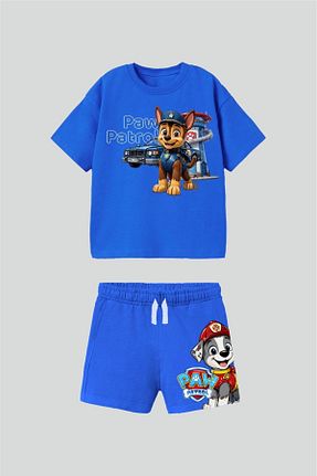 ست لباس راحتی آبی بچه گانه طرح دار KidsSel - کد 930392905
