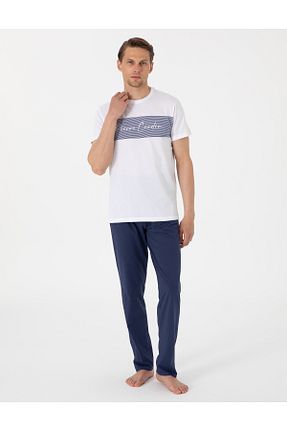 ست لباس راحتی سفید مردانه ساده Pierre Cardin - کد 930454487