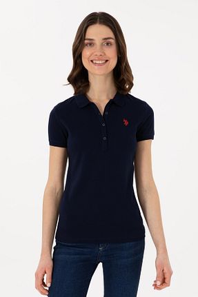 تیشرت سرمه ای زنانه یقه پولو U.S. Polo Assn. - کد 930427207