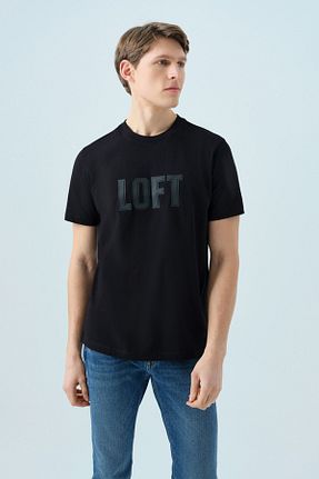 تیشرت اسپرت مشکی مردانه رگولار Loft - کد 930426180